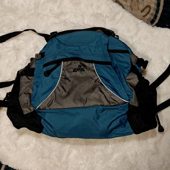 Vintage EMS blue hiking day pack waistpack belt bag